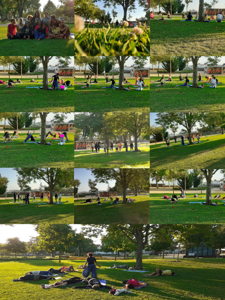 Yoga com as deusas no jardim Portas do Sol