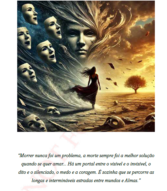 Os silêncios caminham como quem grita. E eu me fiz desses ruídos invisíveis que estão no caminho.” Os caminhos se cruzam com enigmas que, cedo ou tarde, conduzem a alma ao ponto exato onde a lucidez tropeça nos mistérios. Quanto mais seguimos, mais perceberemos que tudo o que existe ao nosso redor respira, existe ou vive — o tempo cronológico deixará de existir. Caminharemos sem pressa – certo é que encontraremos os corpos que andam, comem e se relacionam