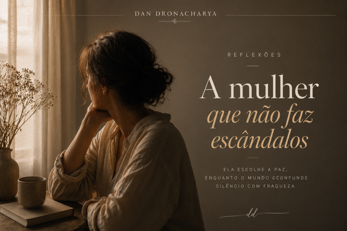 “Ela escolhe a paz, enquanto o mundo confunde silêncio com fraqueza.”