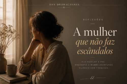 “Ela escolhe a paz, enquanto o mundo confunde silêncio com fraqueza.”