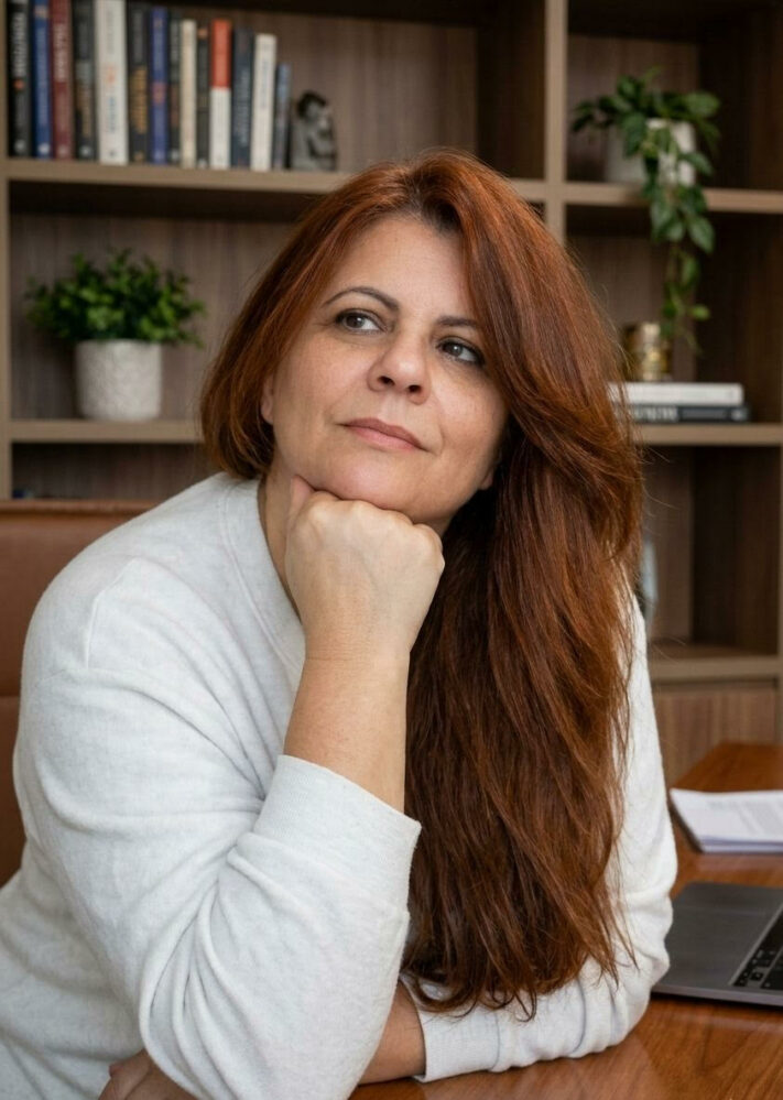 Dan Dronacharya é escritora, mentora e criadora de conteúdos voltados para consciência emocional, comportamento humano e espiritualidade prática. Autora do livro “Entre Mundos e Almas”, utiliza a literatura como instrumento de reflexão, autoconhecimento e despertar do discernimento nas relações e na vida cotidiana. Seu trabalho une escrita sensível, análise do comportamento humano e práticas de meditação e relaxamento Yogi, oferecendo clareza mental, segurança emocional e expansão de consciência para indivíduos e marcas que desejam crescer com autenticidade e profundidade. Escreve sobre as travessias internas do ser humano — entre razão e emoção, dor e amor, ilusão e discernimento — convidando cada leitor a reconhecer a própria alma e caminhar com mais presença e verdade.